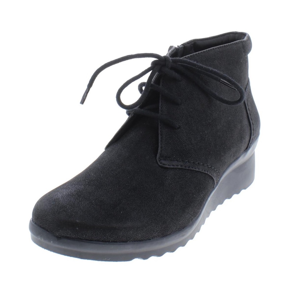 Clarks Womens Caddell Hop Wedge Booties Ankle Boots Size 9 Wide